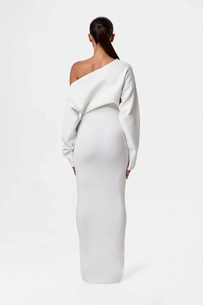 Knit Off-Shoulder Fit Dress